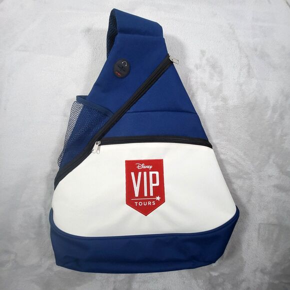 Disney Parks VIP Tours Sling Bag Blue White Crossbody Backpack Shoulder Travel
